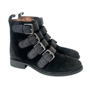 Band of the free Hawthorne suede buckle ankle boots black 8.5